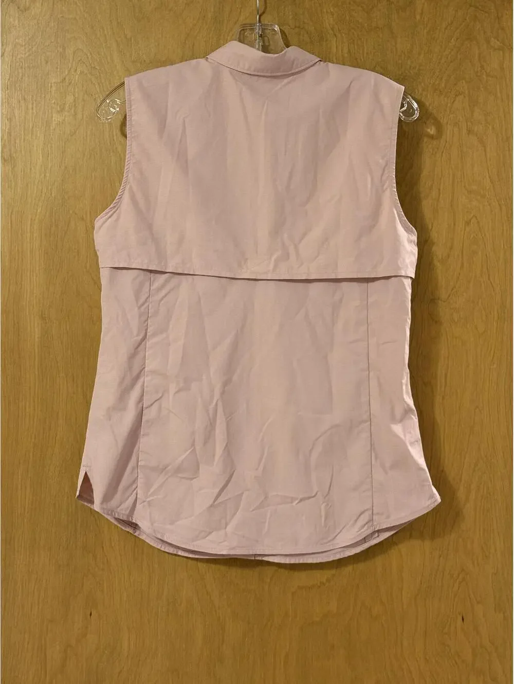 Eddie Bauer Blush Pink Sleeveless Button-Down Performance Shirt Women's Small - Picture 2 of 6